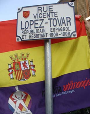 Inaugurata il 1° settembre a Tolosa  una via a Vincente Lopez Tovar