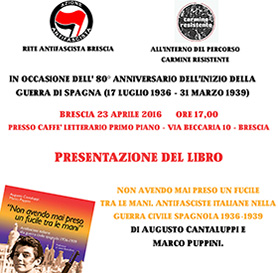 A Brescia e ad Avigliana presentazione  del libro sulle Italiane in Spagna
