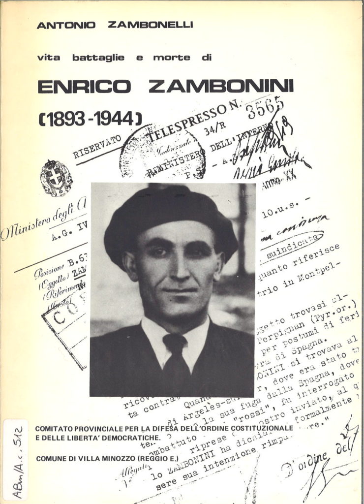 Vita battaglie e morte di Enrico Zambonini, 1893-1944