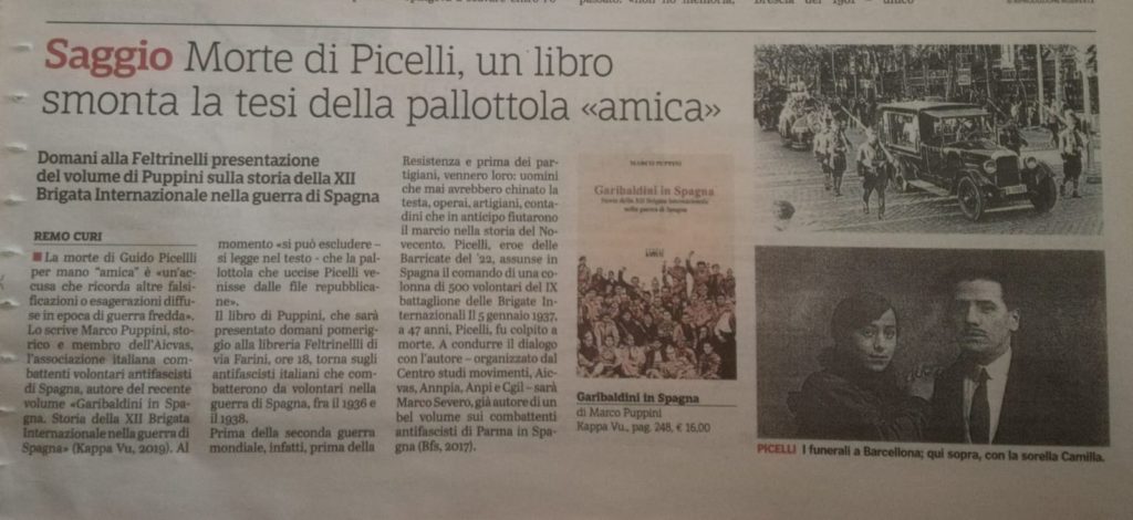 Tre giorni per Guido Picelli… Parma, 3/5 gennaio 2020
