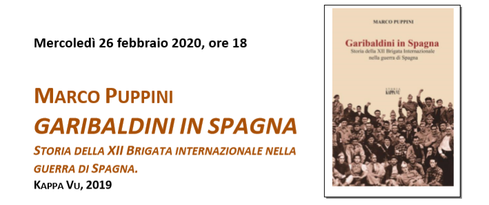 Presentazione del Volume “Garibaldini In Spagna” EVENTO ANNULLATO (causa covid 19)