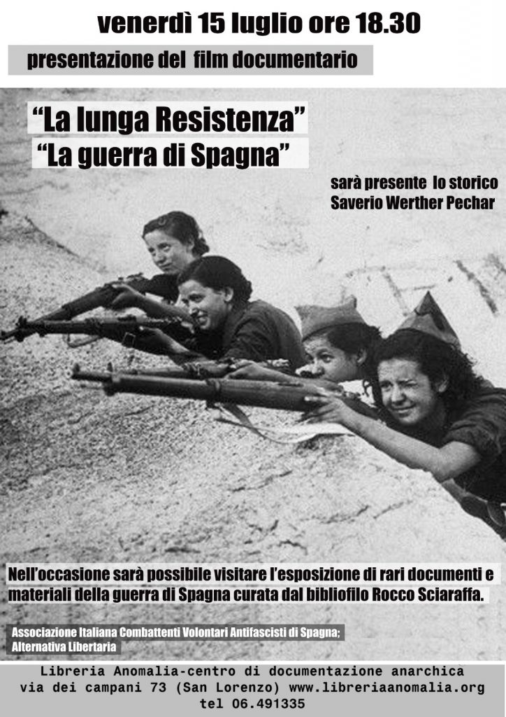 Presentazione del documentario “La lunga resistenza. La guerra di Spagna”